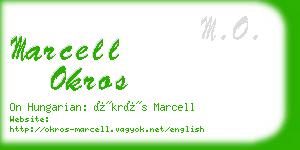 marcell okros business card